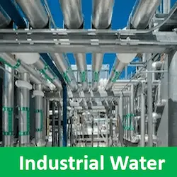 Industrial Water treament Insulated chilled water pipes on a building rooftop