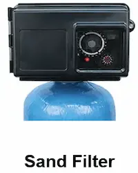 Sand Filter control valve in operation