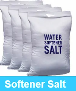 High-purity water softener salt tablets in 25kg sacks for commercial and industrial softener regeneration