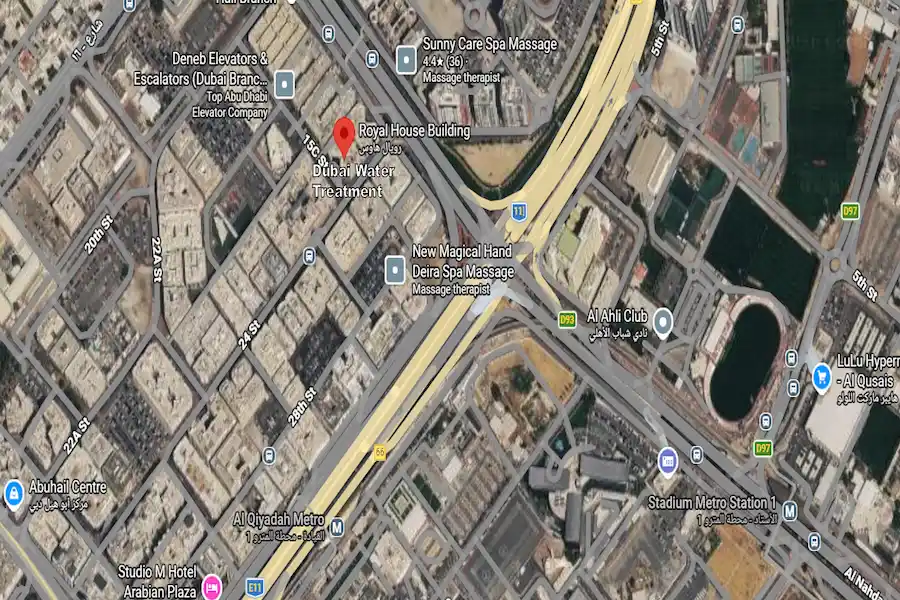 Dubai Water Treatment company office location map